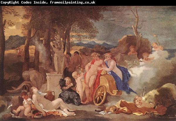Sebastien Bourdon Bacchus and Ceres with Nymphs and Satyrs